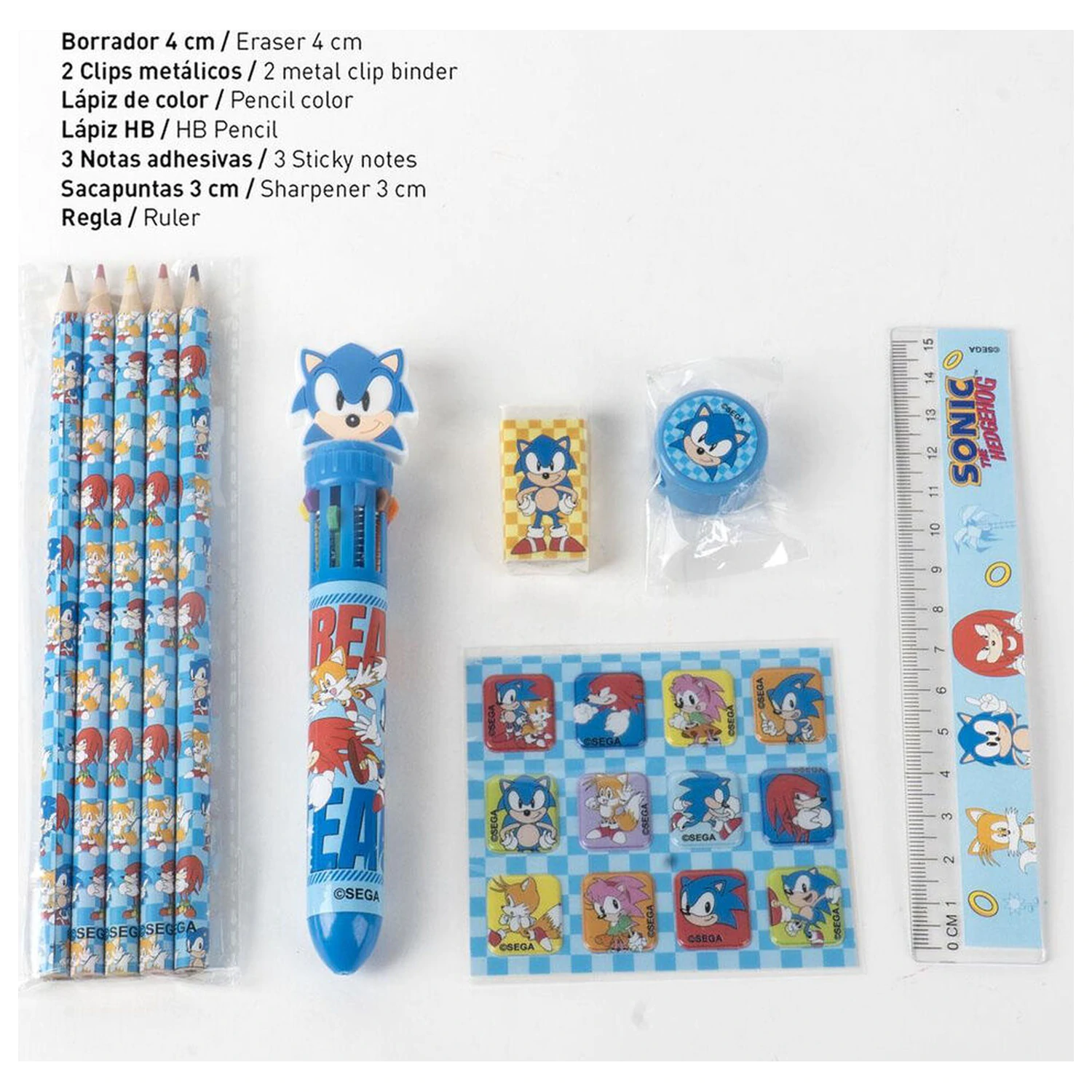Sonic the Hedgehog Stationery set fotografii produktu