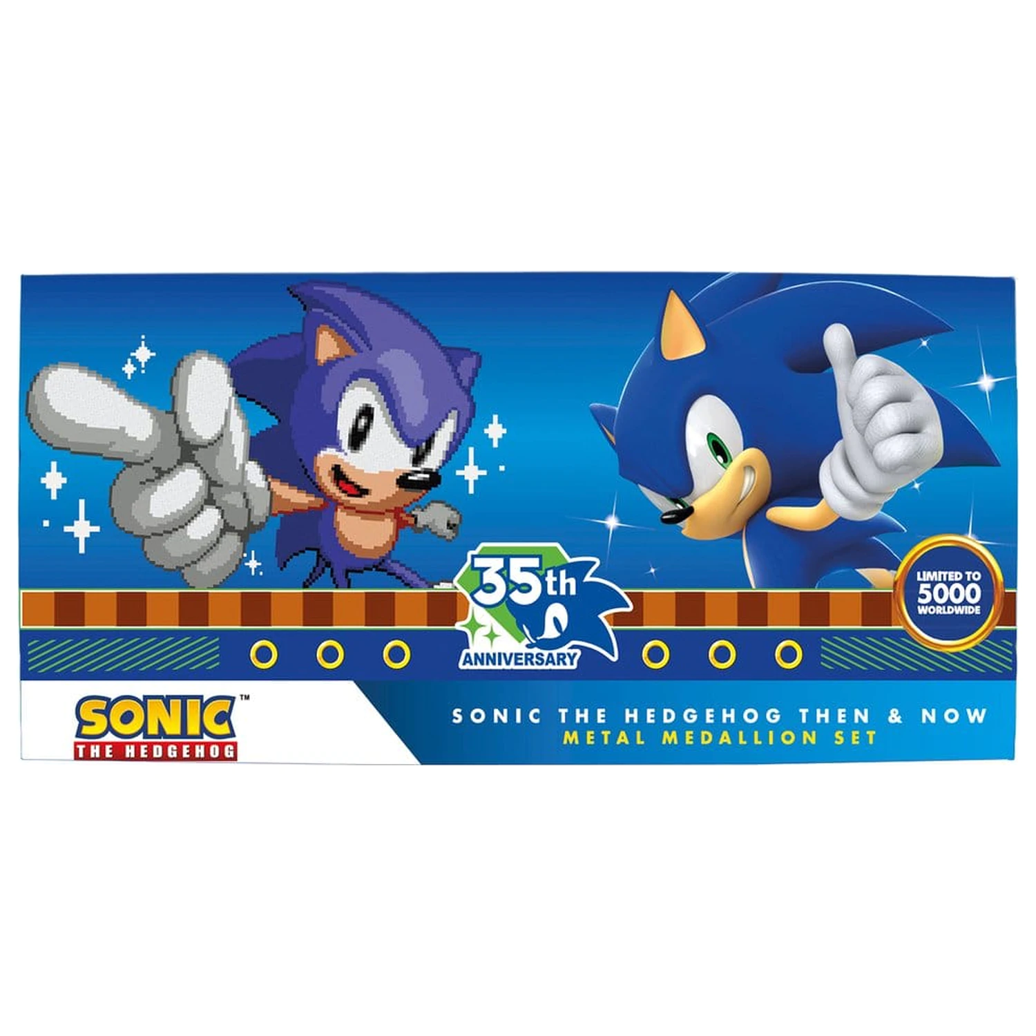 Sonic the Hedgehog Medailonová sada k 35. výročí Tehdy a nyní Limitovaná edice fotografii produktu