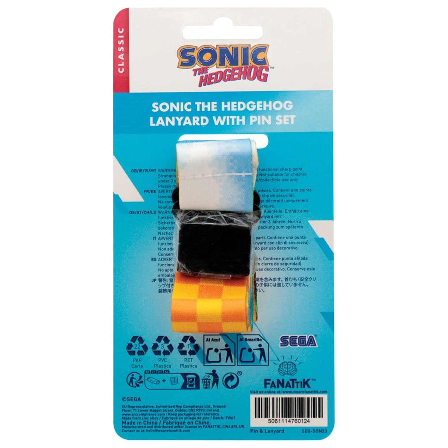 Sonic The Hedgehog Šňůrka na krk & Sada odznaků s kolíkem fotografii produktu