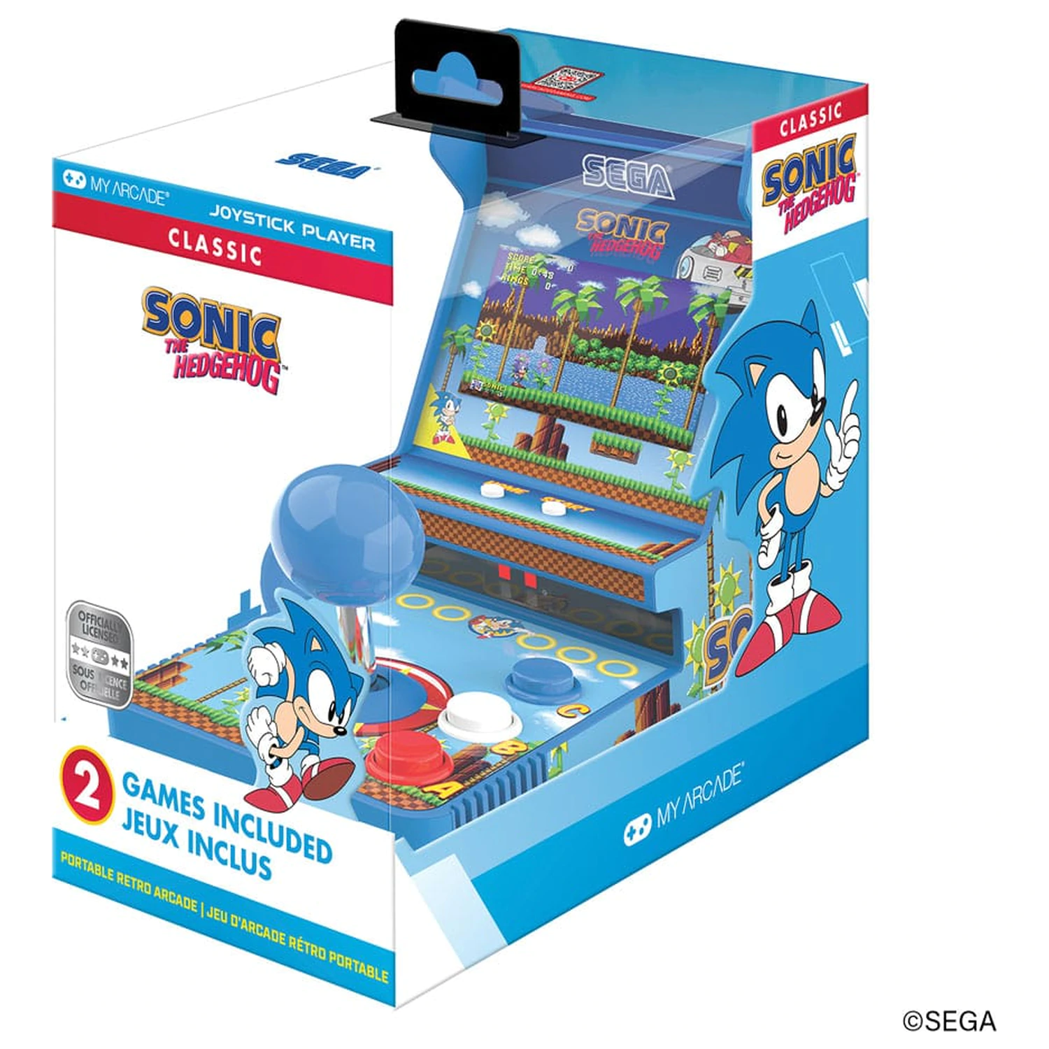Sonic The Hedgehog Přenosný Retro Arkádový Joystick Hráč fotografii produktu