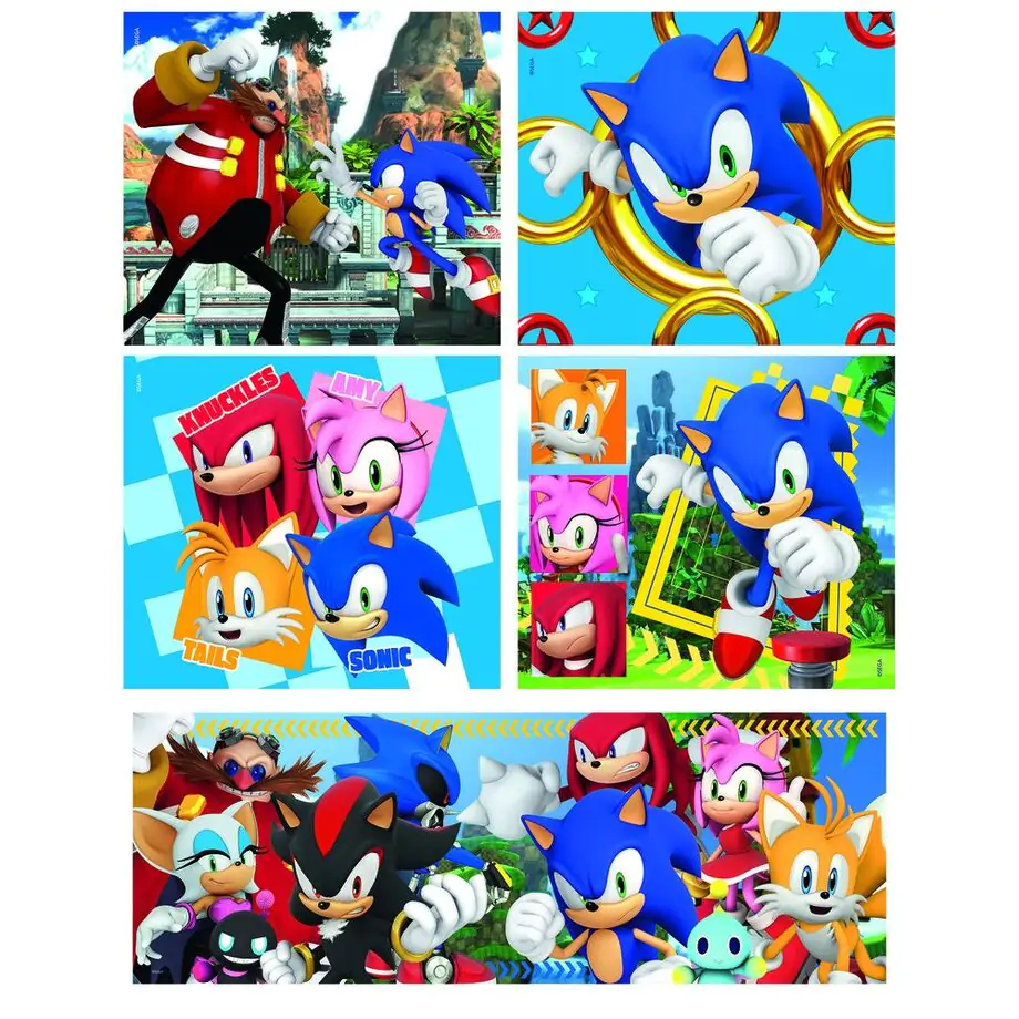 Sonic the Hedgehog puzzle 18+30+48+60 dílků fotografii produktu