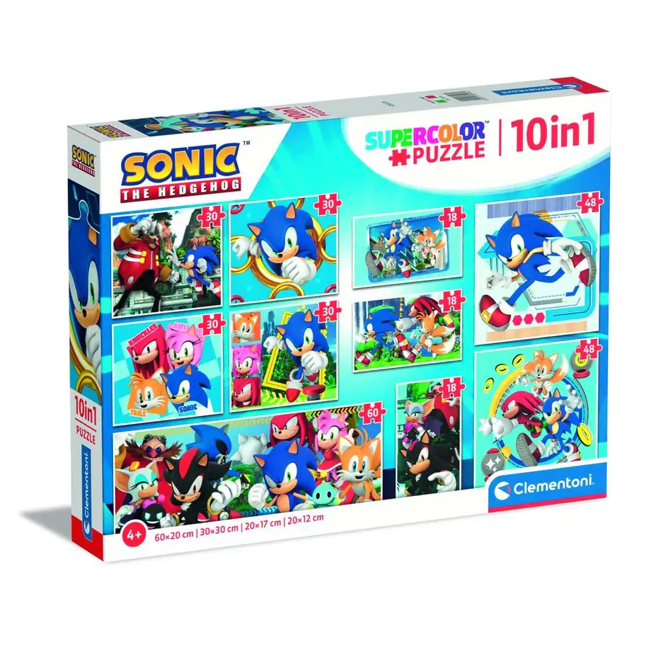 Sonic the Hedgehog puzzle 18+30+48+60 dílků fotografii produktu