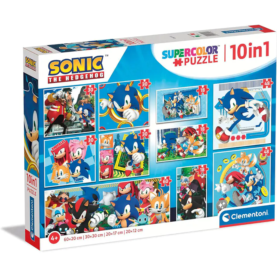 Sonic the Hedgehog puzzle 18+30+48+60 dílků fotografii produktu