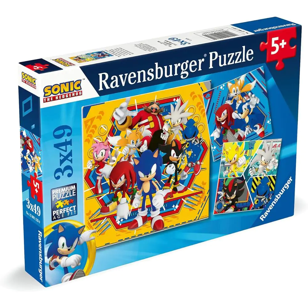 Sonic the Hedgehog puzzle 3x49 dílků fotografii produktu