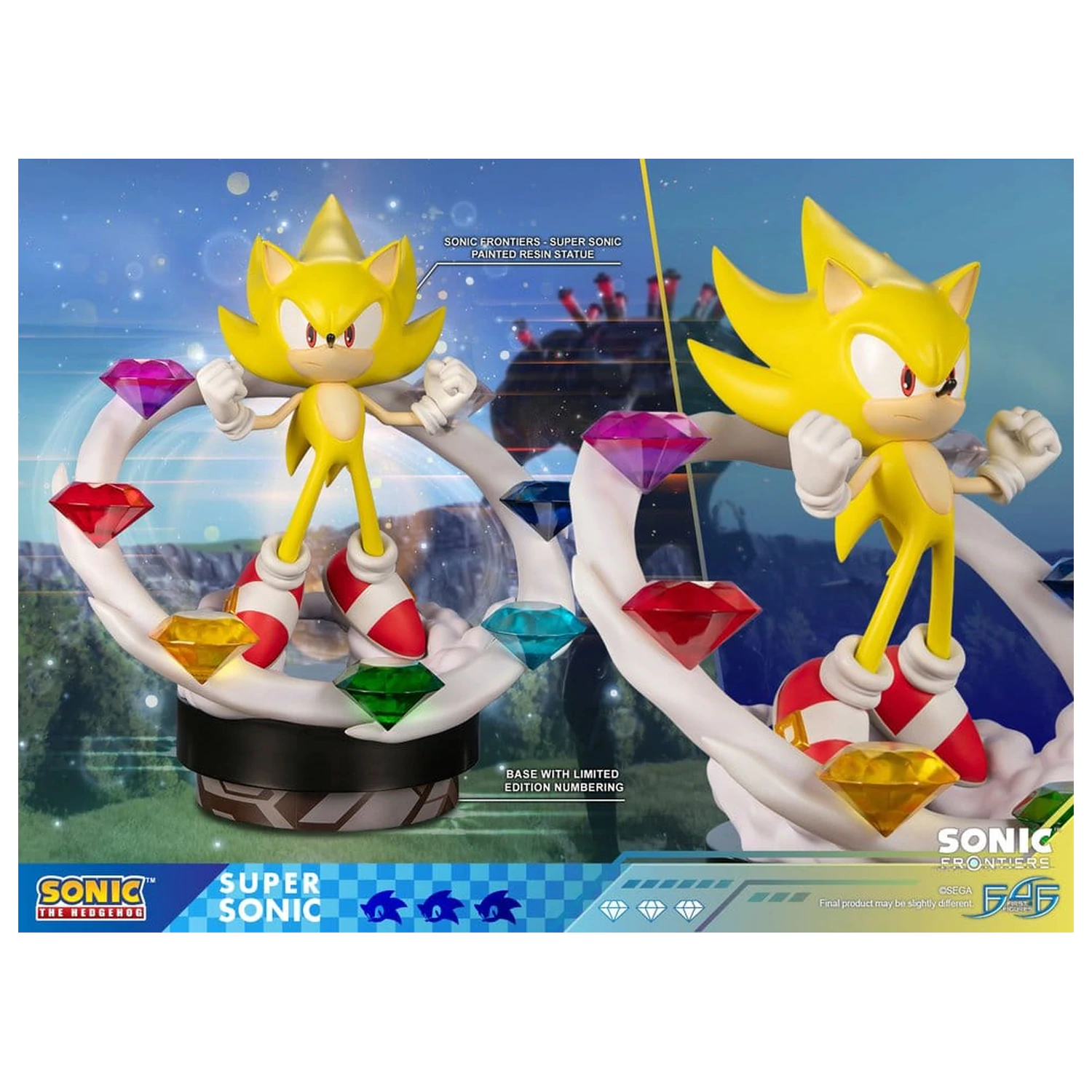 Sonic The Hedgehog Sonic Frontiers resinová socha Super Sonic 45 cm fotografii produktu