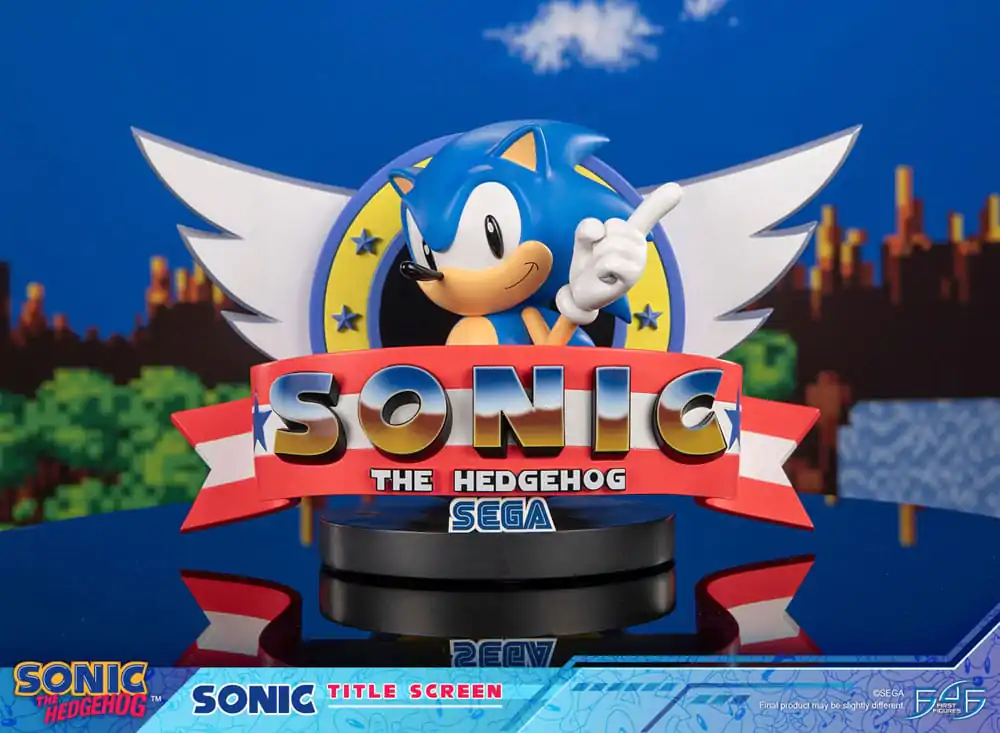 Sonic the Hedgehog Soška Sonic Title Screen 21 cm fotografii produktu