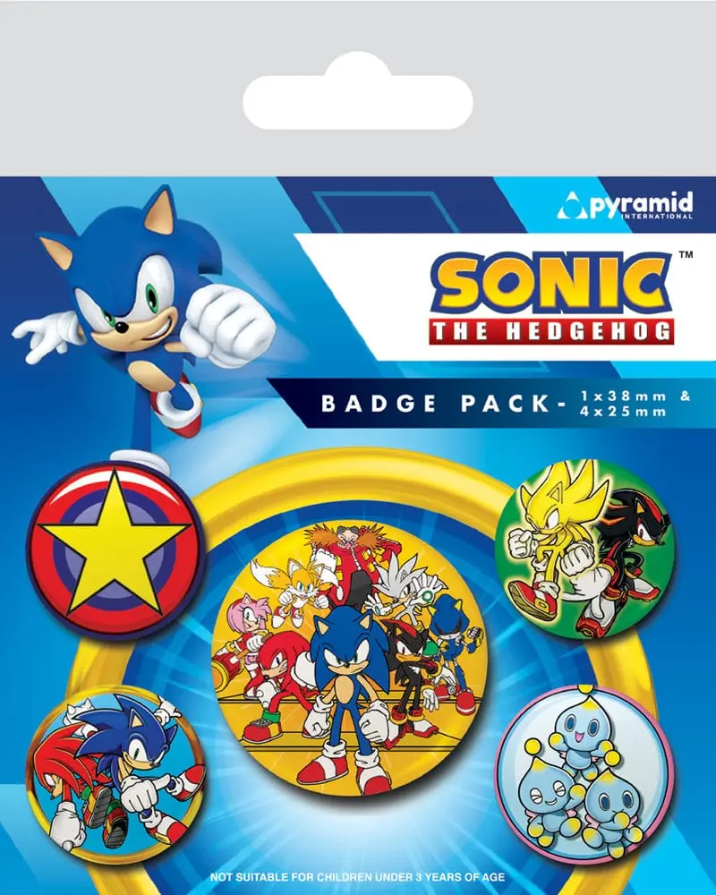 Sonic the Hedgehog Pin-Back Buttons 5-Pack Rychlý TýmSonic the Hedgehog Odznaky 5-Pack Rychlý Tým fotografii produktu