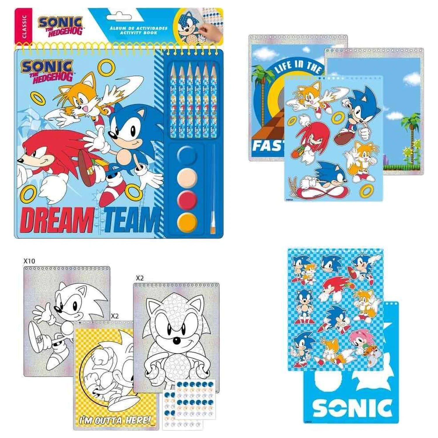 Sonic The Hedgehog omalovánky s aktivitami fotografii produktu