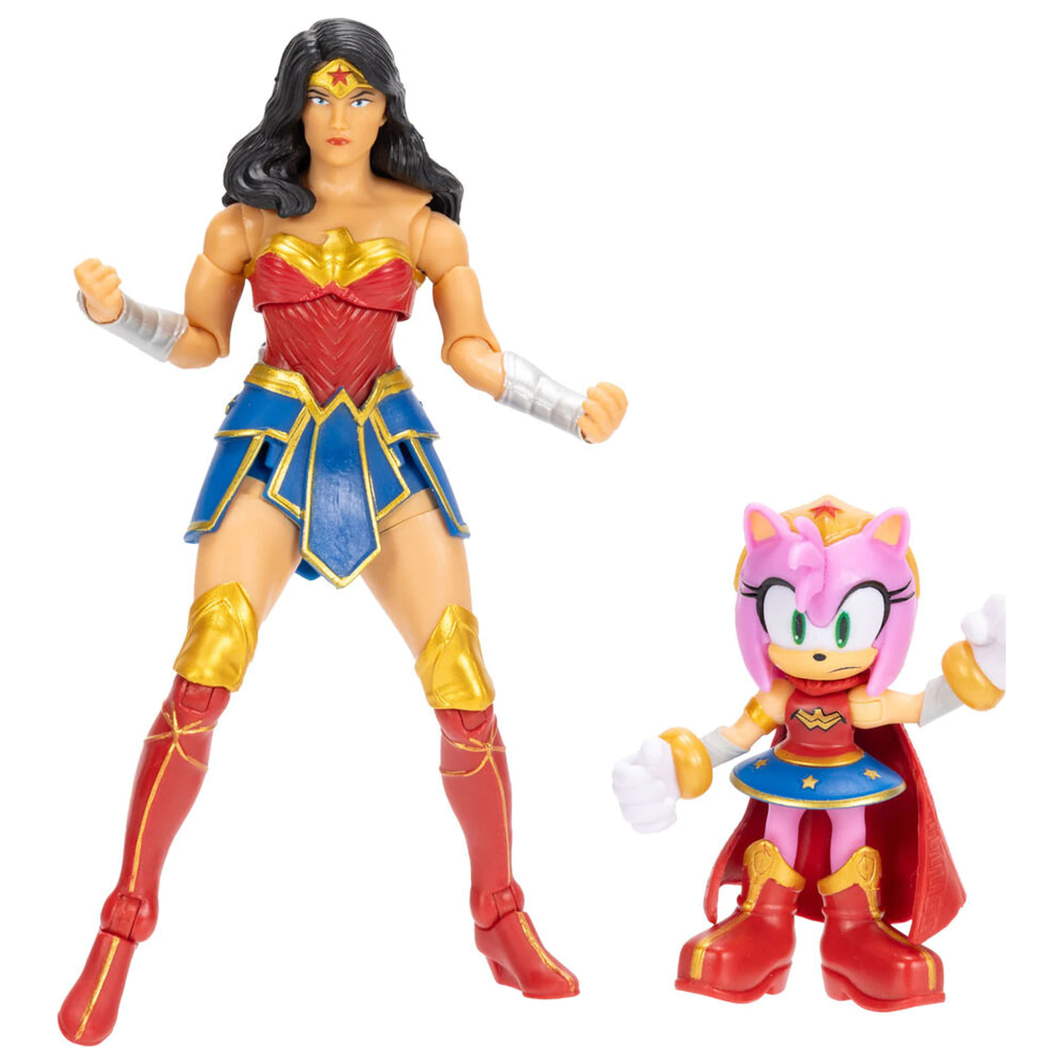 Sonic The Hedgehog x Dc Comics Amy & Wonder Woman figurka fotografii produktu