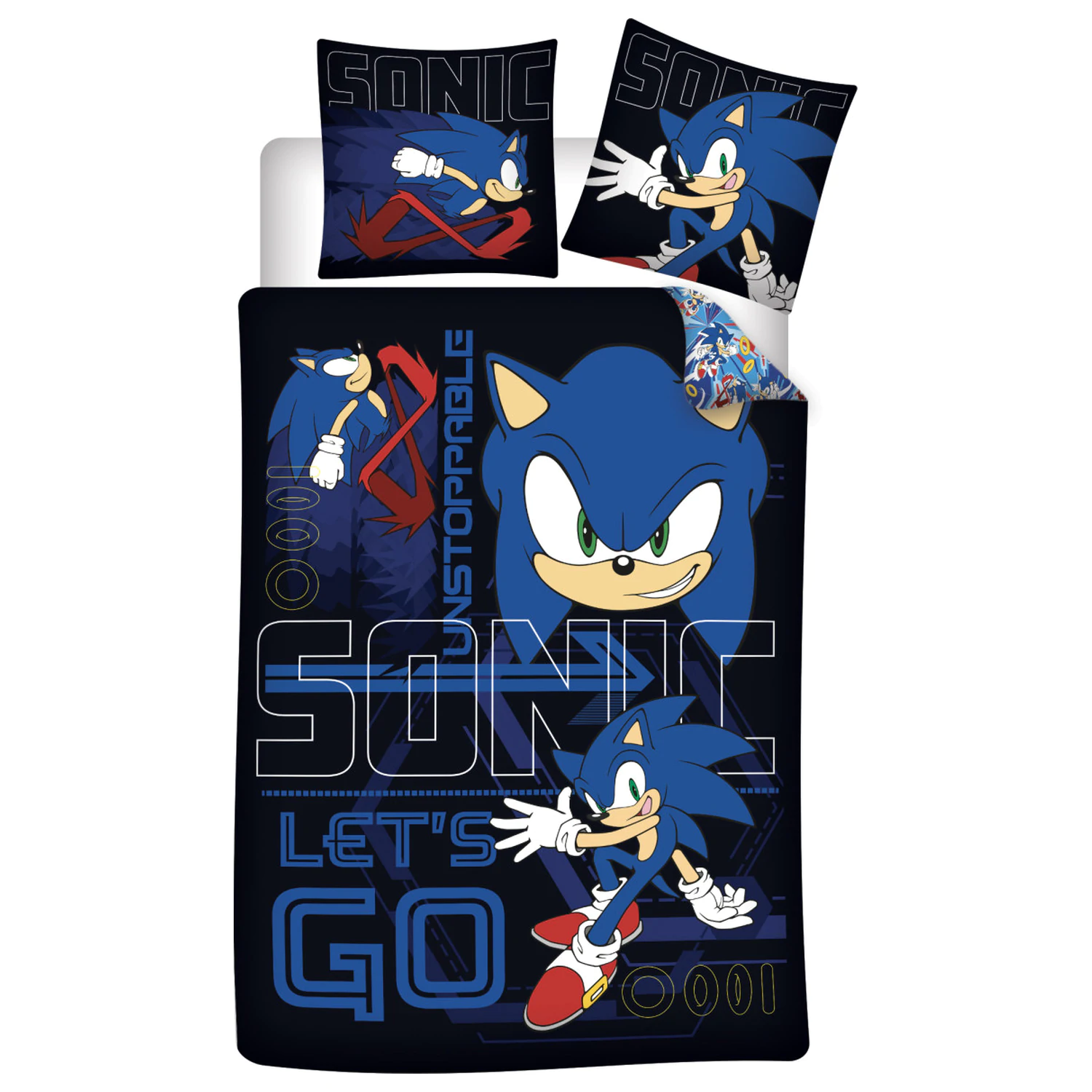 Sonic Unstoppable Dětské, Předškolní povlak na peřinu fotografii produktu