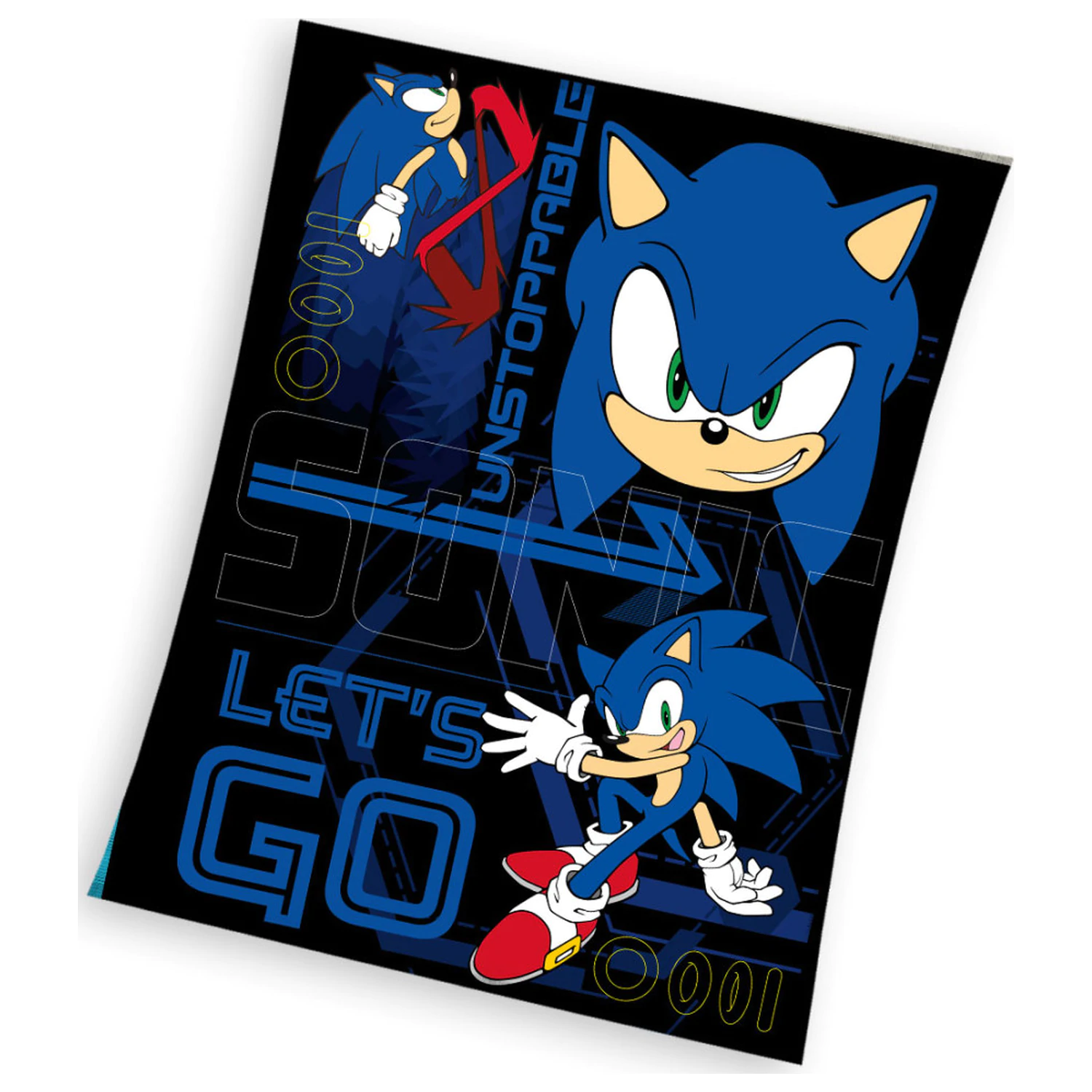 Sonic Unstoppable flísová deka fotografii produktu