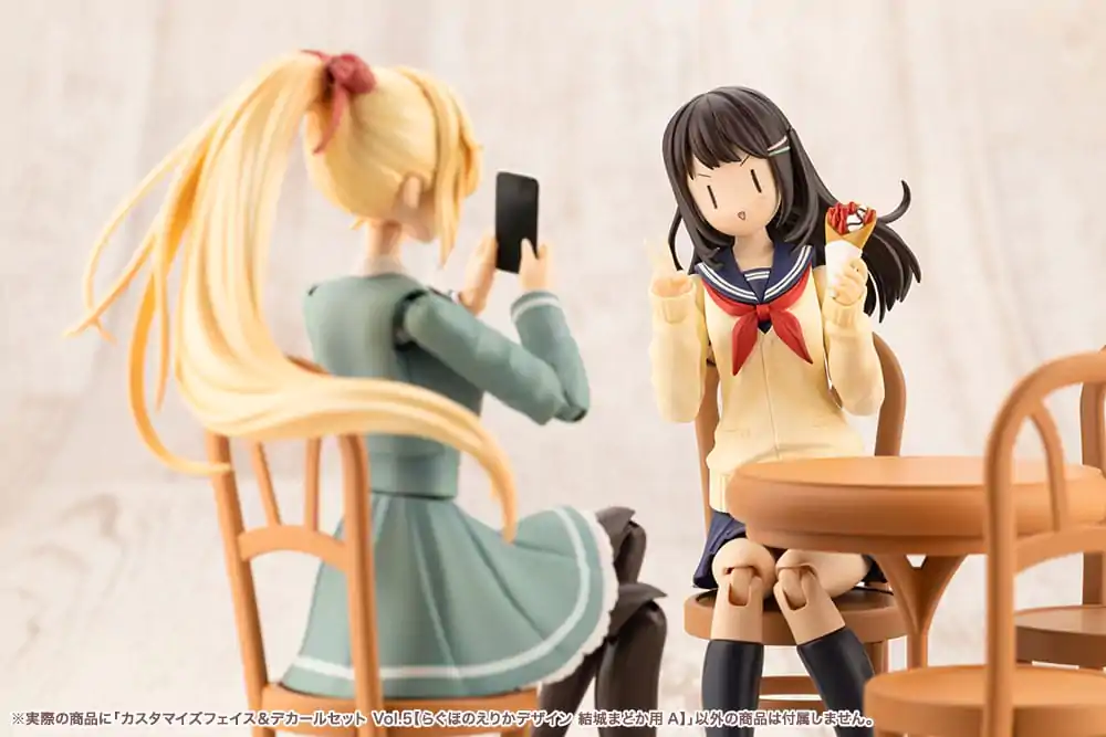 Sousai Shojo Teien Model Kit Accessory Set 1/10 Sada přizpůsobených obličejů a obtisků Vol. 5 Designed by Raguhonoerika For Madoka Yuki A fotografii produktu