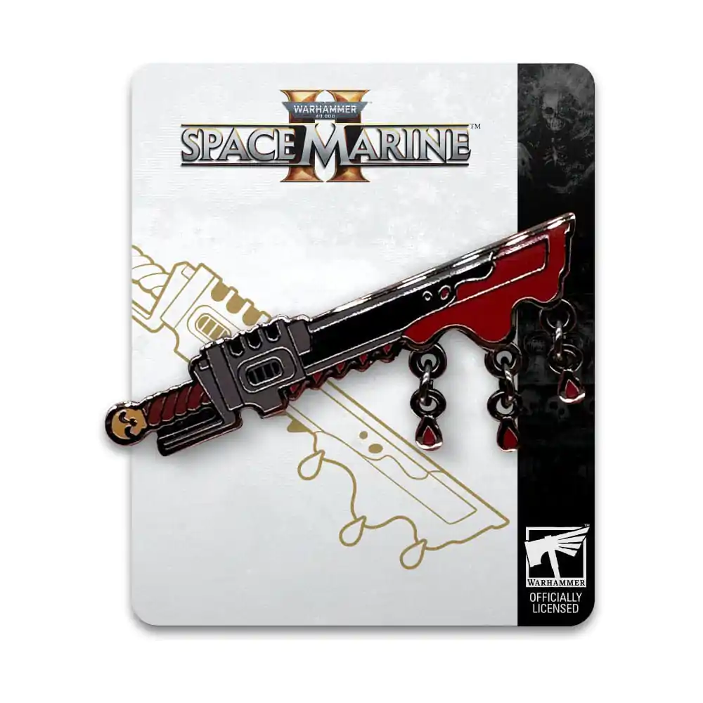 Space Marine 2 Pin Badge řetězová pila 5 cm fotografii produktu