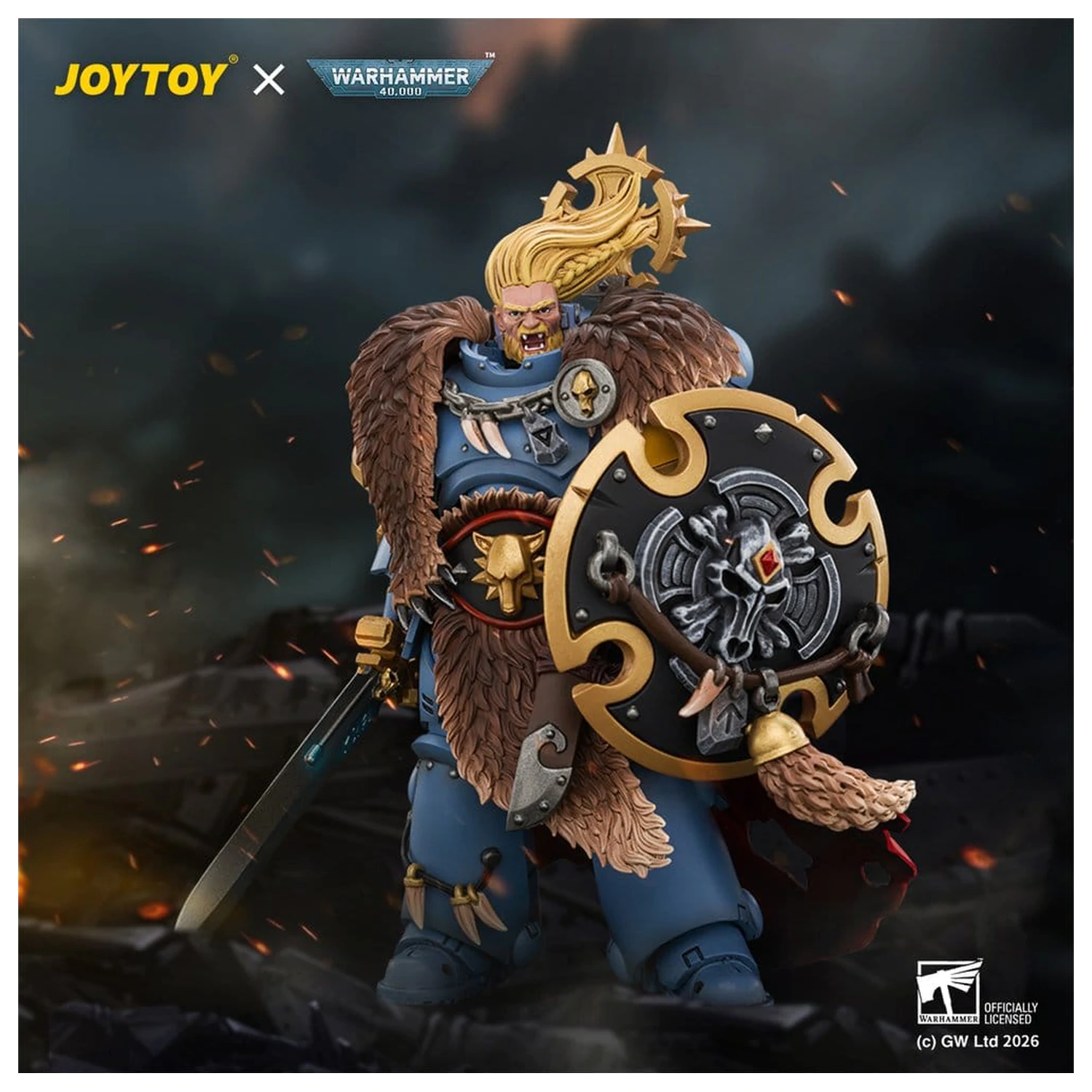 Space Marine akční figurka Space Wolves Wolf Guard Battle Leader 12 cm fotografii produktu