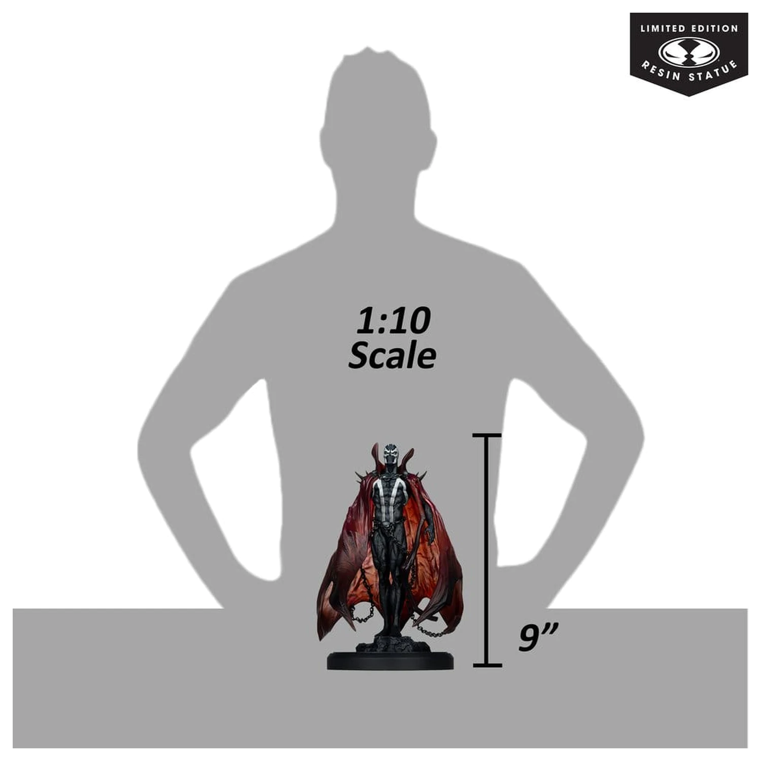 Spawn Black White & Red All Over socha 1/10 Spawn od Pupeteer Lee 23 cm fotografii produktu