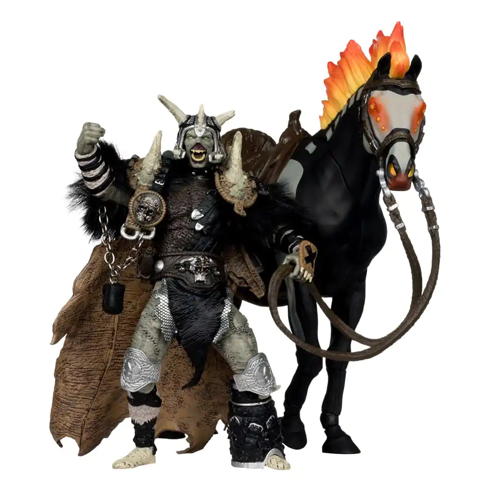 Spawn akční figurka Bloodaxe s koněm (Spawn: The Dark Ages) (McFarlane Toys 30th Anniversary) (Gold Label) 18 cm fotografii produktu