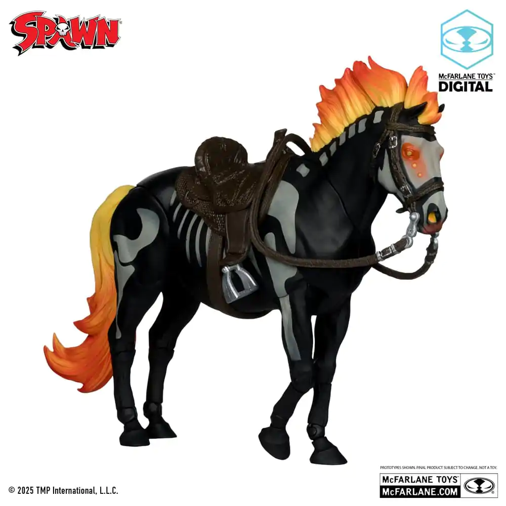 Spawn akční figurka Bloodaxe s koněm (Spawn: The Dark Ages) (McFarlane Toys 30th Anniversary) (Gold Label) 18 cm fotografii produktu