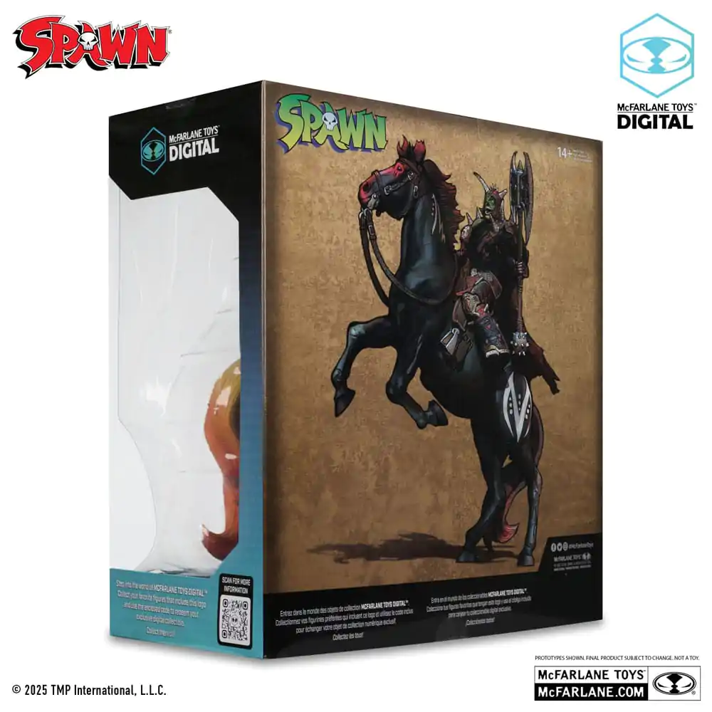 Spawn akční figurka Bloodaxe s koněm (Spawn: The Dark Ages) (McFarlane Toys 30th Anniversary) (Gold Label) 18 cm fotografii produktu