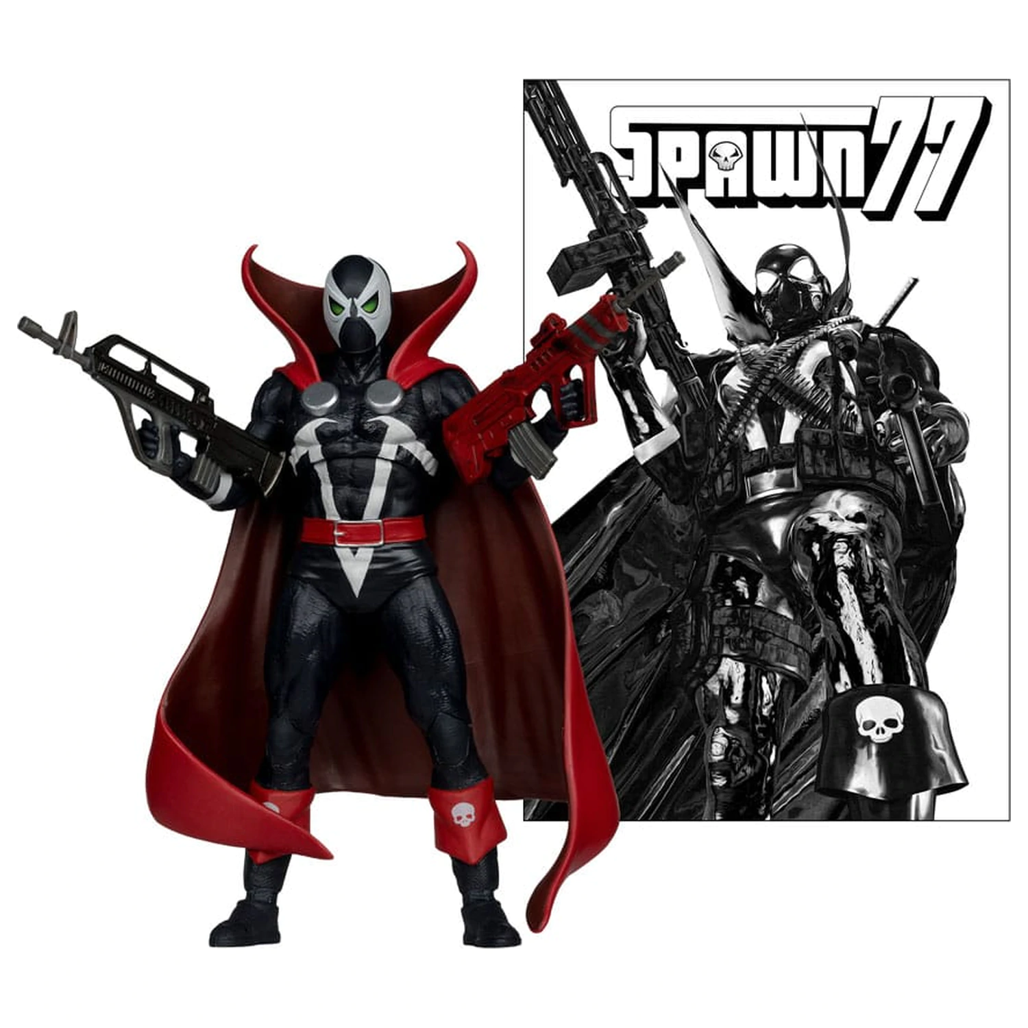 Spawn Page Punchers akční figurka Spawn 1977 Red and Black (Chase) Red Platinum Edition 18 cm fotografii produktu