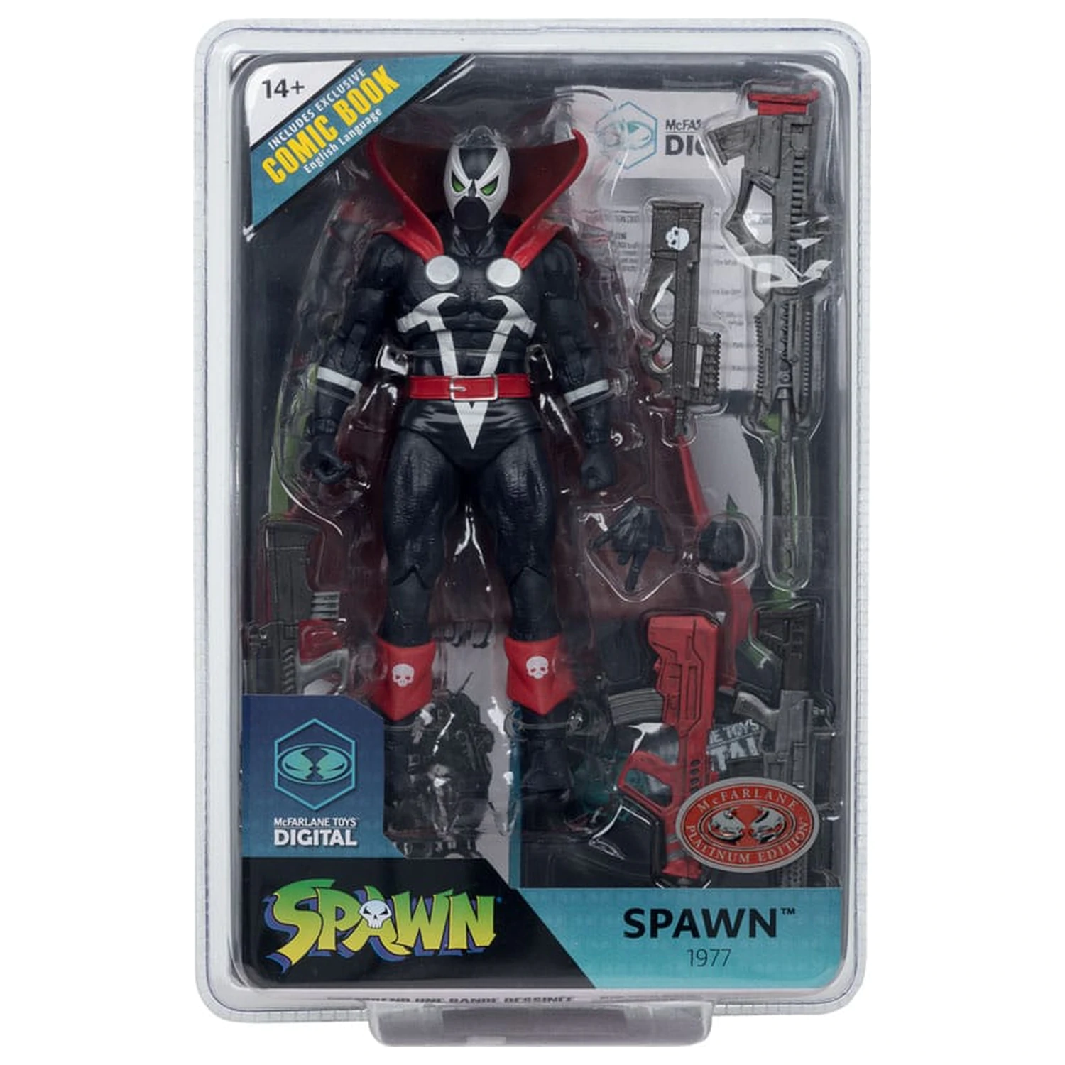 Spawn Page Punchers akční figurka Spawn 1977 Red and Black (Chase) Red Platinum Edition 18 cm fotografii produktu