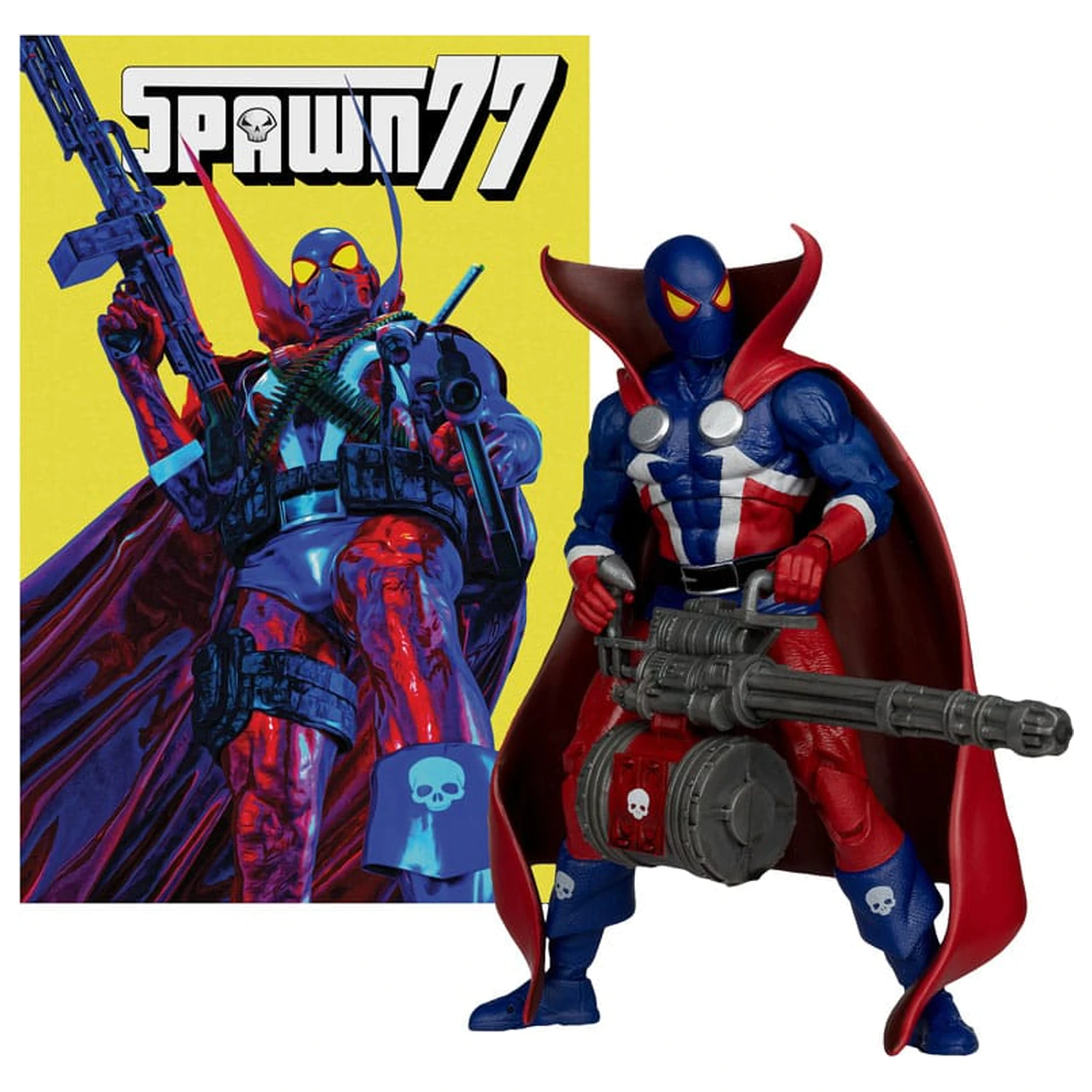 Spawn Page Punchers akční figurka Spawn 1977 Red and Blue (Chase) Red Platinum Edition 18 cm fotografii produktu