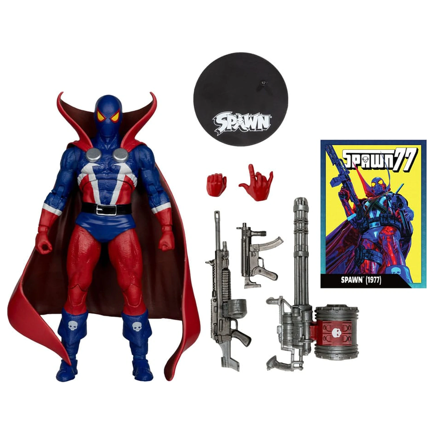 Spawn Page Punchers akční figurka Spawn 1977 Red and Blue (Chase) Red Platinum Edition 18 cm fotografii produktu