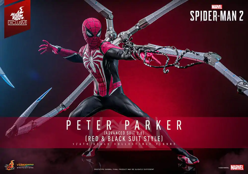 Spider-Man 2 Video Game Masterpiece akční figurka 1/6 Peter Parker (Advanced Suit 2.0) (Red and Black Suit Style) 30 cm fotografii produktu
