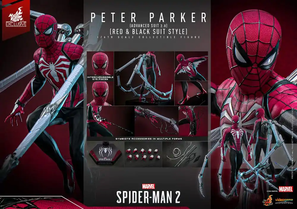 Spider-Man 2 Video Game Masterpiece akční figurka 1/6 Peter Parker (Advanced Suit 2.0) (Red and Black Suit Style) 30 cm fotografii produktu