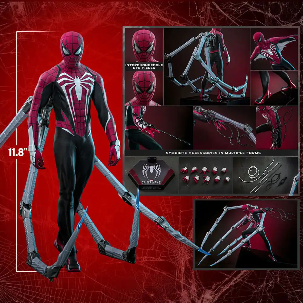 Spider-Man 2 Video Game Masterpiece akční figurka 1/6 Peter Parker (Advanced Suit 2.0) (Red and Black Suit Style) 30 cm fotografii produktu