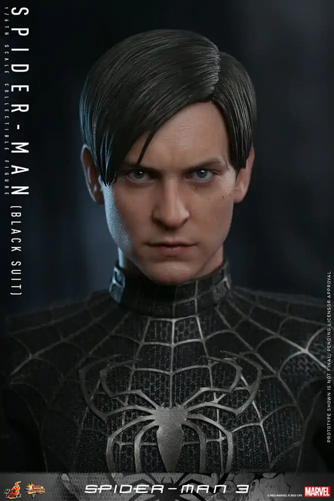 Spider-Man 3 Movie Masterpiece Akční figurka 1/6 Spider-Man (Black Suit) 30 cm fotografii produktu