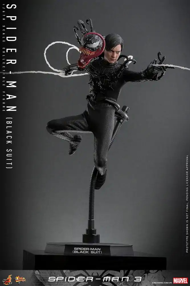 Spider-Man 3 Movie Masterpiece Akční figurka 1/6 Spider-Man (Black Suit) 30 cm fotografii produktu