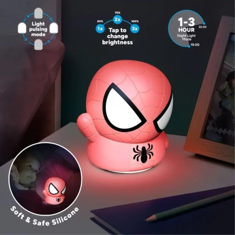 Marvel Spiderman 3D lampa 14 cm fotografii produktu