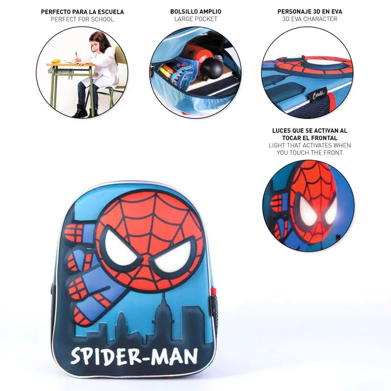 Marvel Spiderman 3D batoh se světly 31cm fotografii produktu