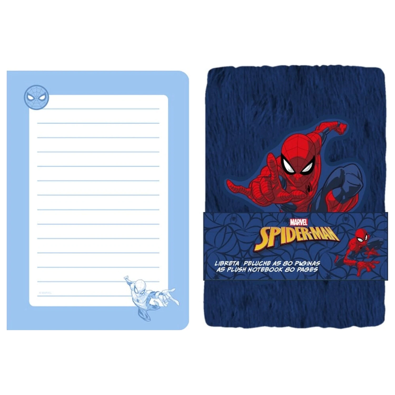 Marvel Spiderman A5 plyšový zápisník fotografii produktu