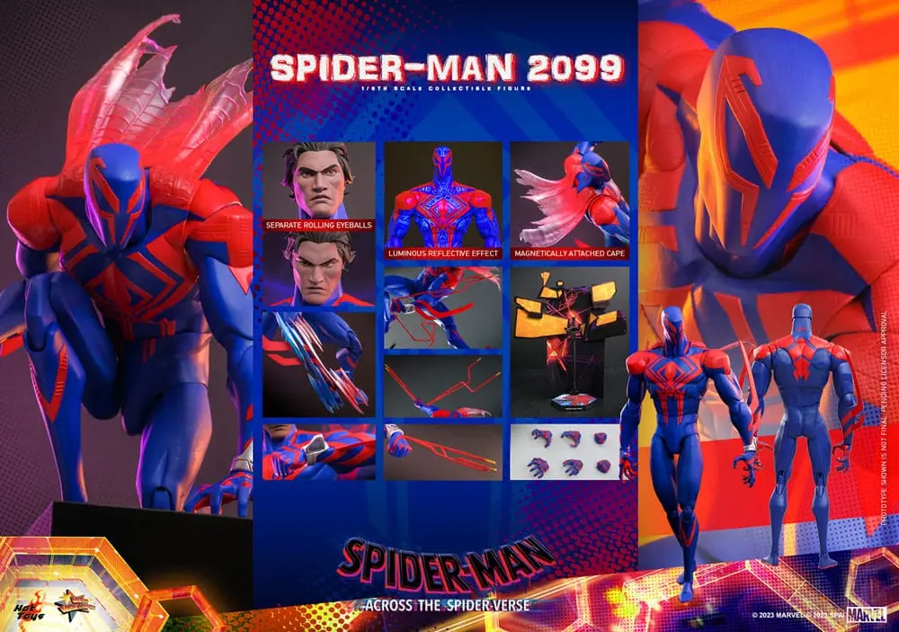 Spider-Man: Across the Spider-Verse Movie Masterpiece akční figurka 1/6 Spider-Man 2099 33 cm fotografii produktu