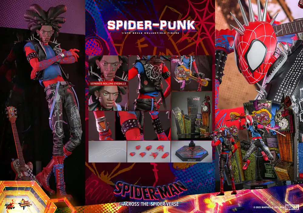 Spider-Man: Across the Spider-Verse Movie Masterpiece Akční figurka 1/6 Spider-Punk 32 cm fotografii produktu