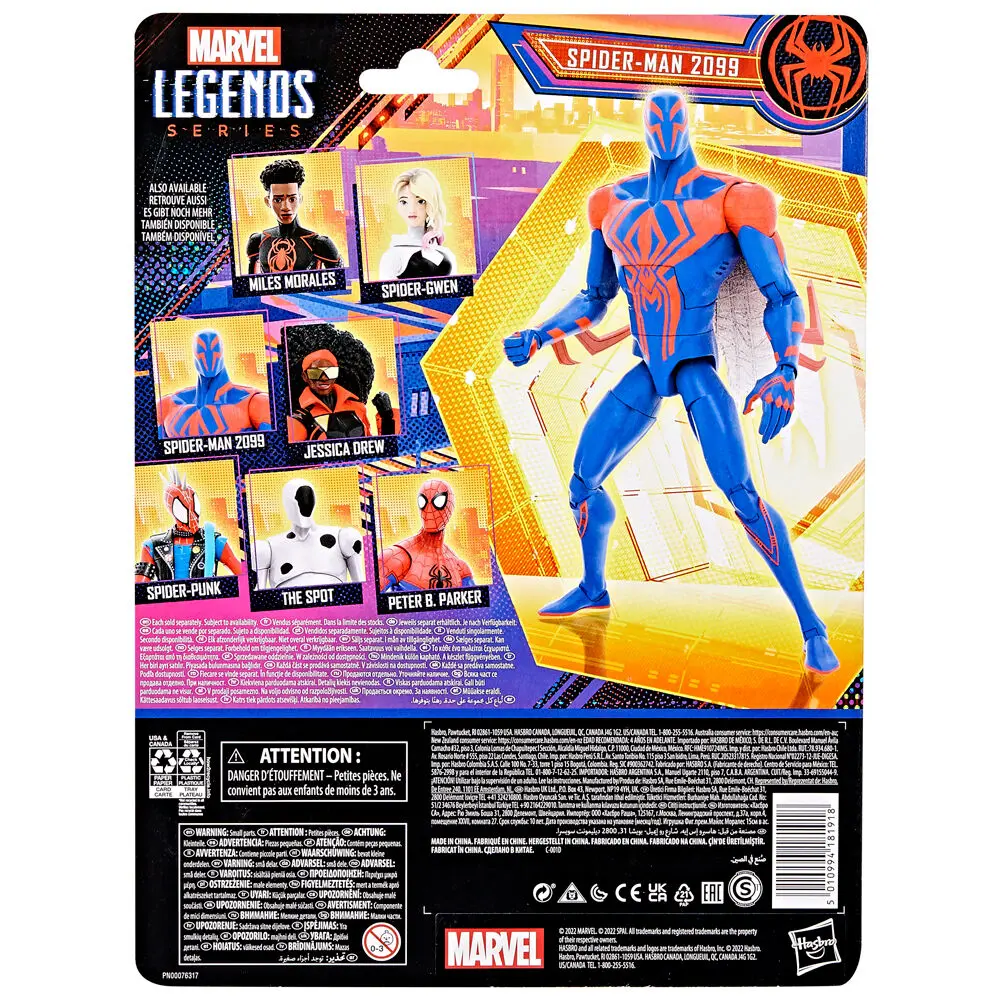 Spider-Man: Across the Spider-Verse Marvel Legends akční figurka Spider-Man 2099 15 cm fotografii produktu