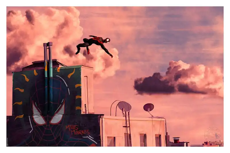 Spider-Man Art Print Miles Morales 30 x 46 cm - bez rámu fotografii produktu