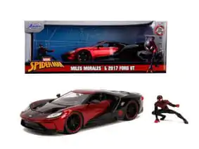 Spider-Man Diecast Model 1/24 2017 Ford GT Miles Morales, modelovaný fotografii produktu