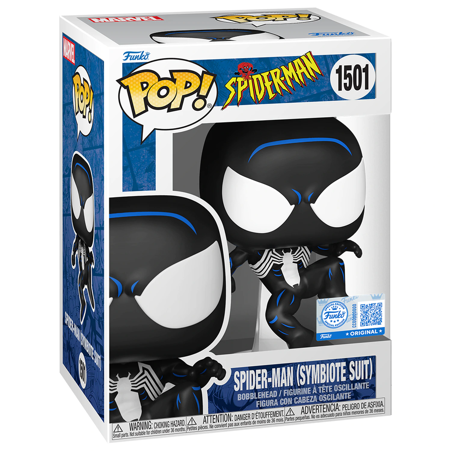Spider-Man Funko POP! Marvel Vinylová figurka Black Suit Spidey 9 cm fotografii produktu