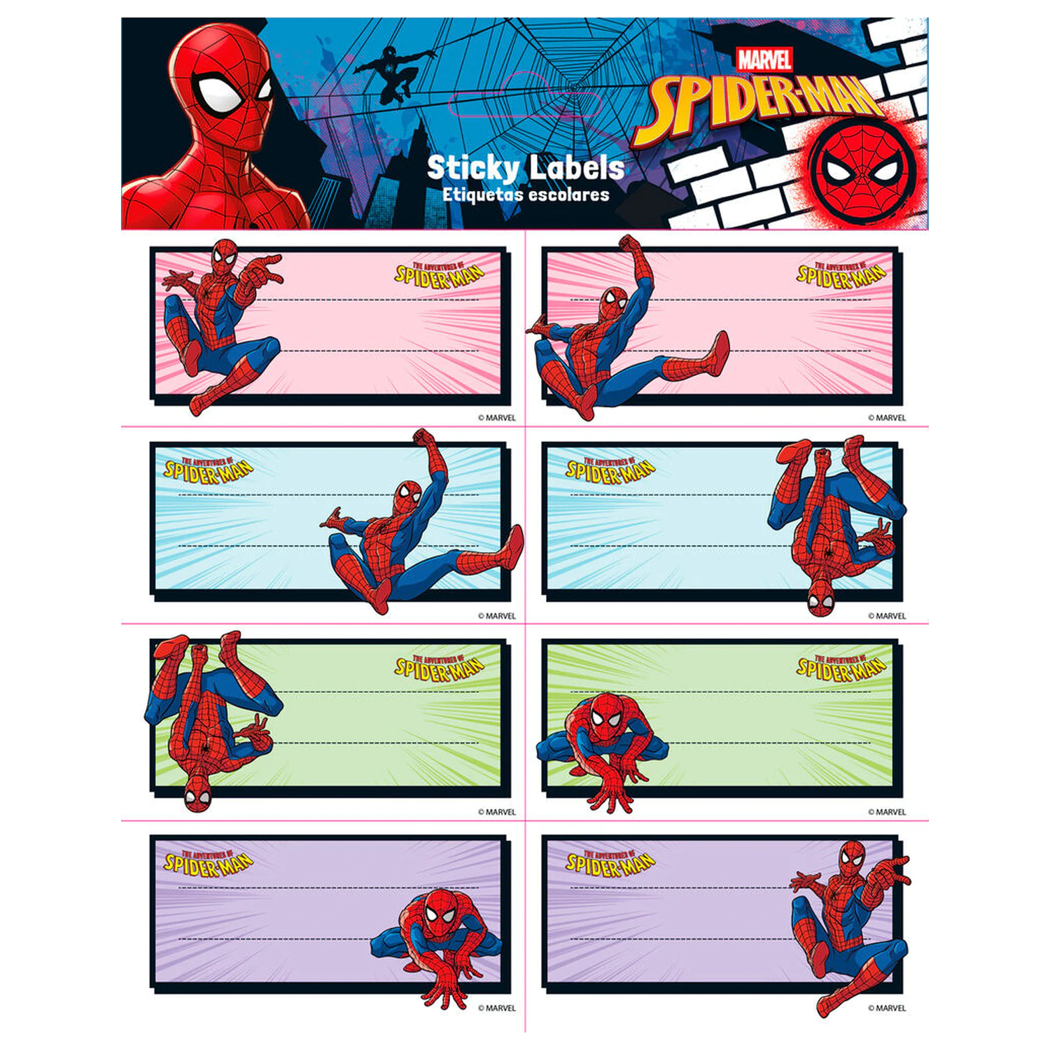 Marvel Spiderman samolepky fotografii produktu