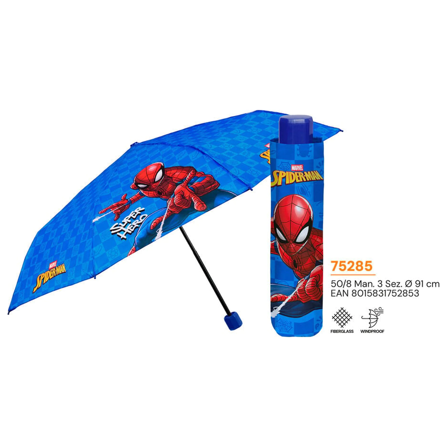 Marvel Spiderman manuální skládací deštník 50 cm fotografii produktu