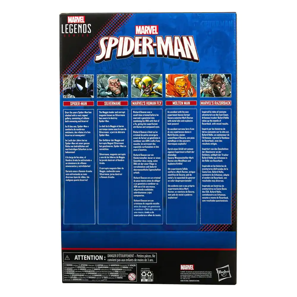 Spider-Man Marvel Legends akční figurka 5-balení Spider-Man, Silvermane, Human Fly, Molten Man, Razorback 15 cm fotografii produktu