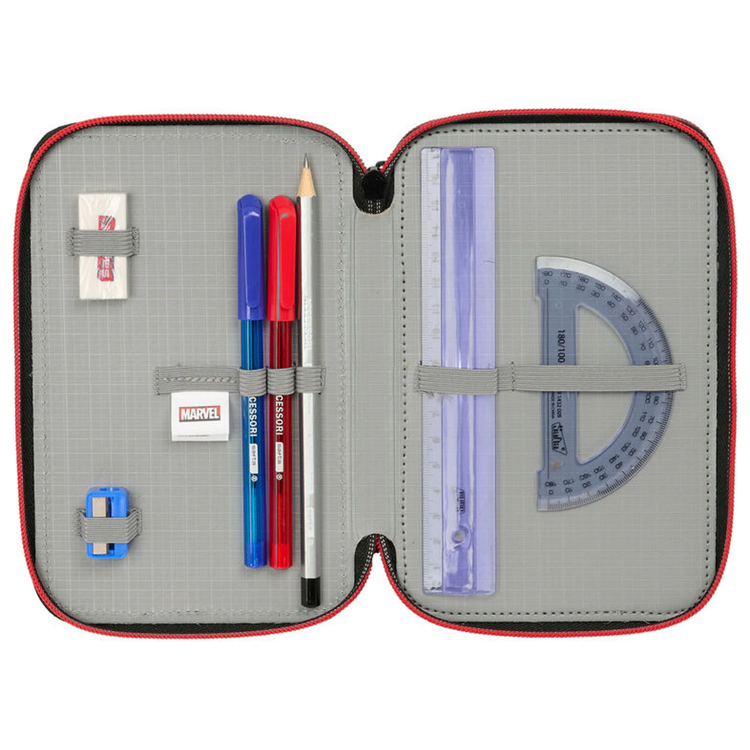 Marvel Spiderman Miles Morales trojitý penál 37 ks fotografii produktu