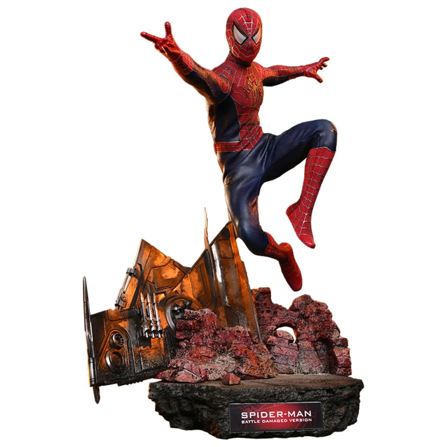 Spider-Man Movie Masterpiece akční figurka 1/6 Spider-Man (Battle Damaged Version) 30 cm fotografii produktu
