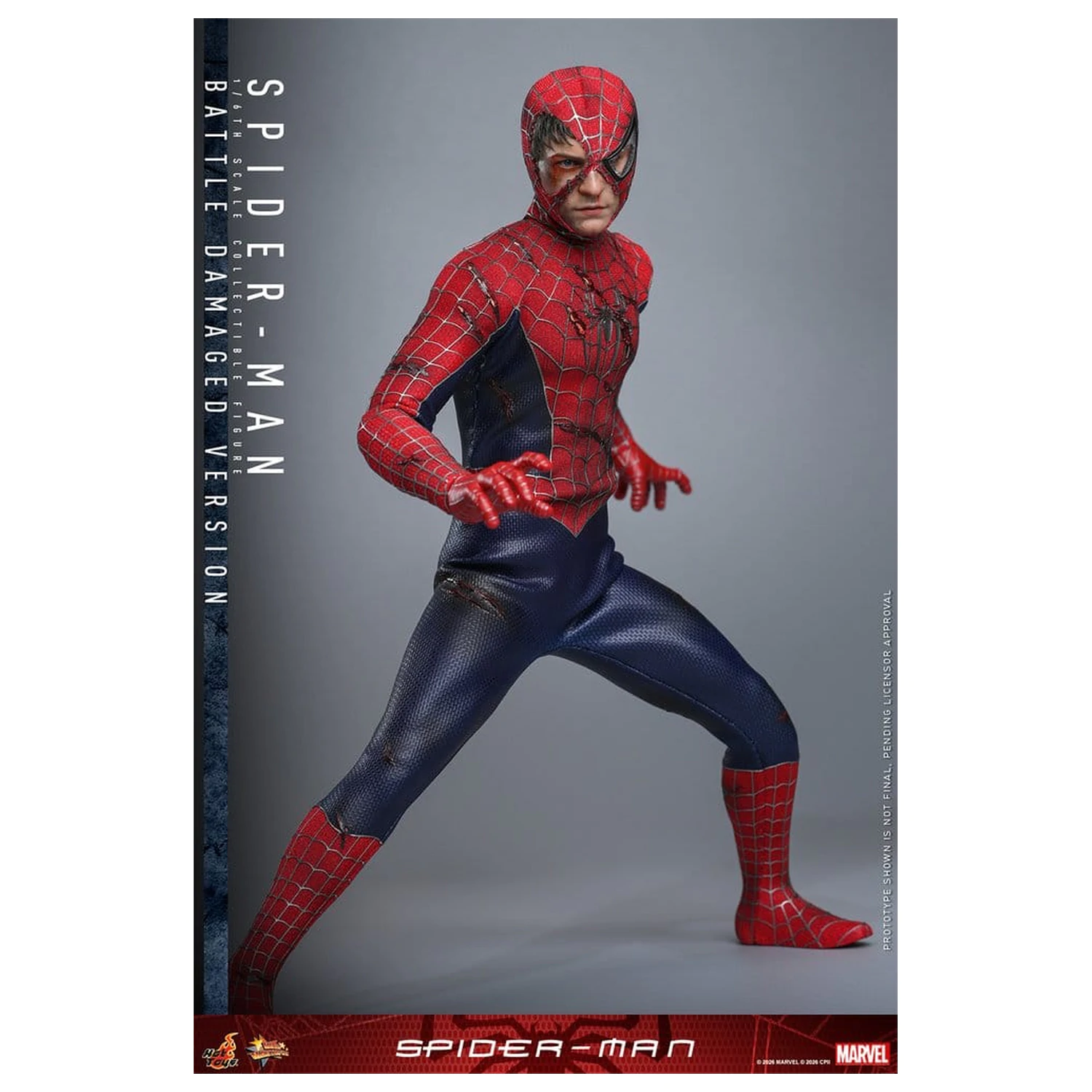 Spider-Man Movie Masterpiece akční figurka 1/6 Spider-Man (Battle Damaged Version) 30 cm fotografii produktu