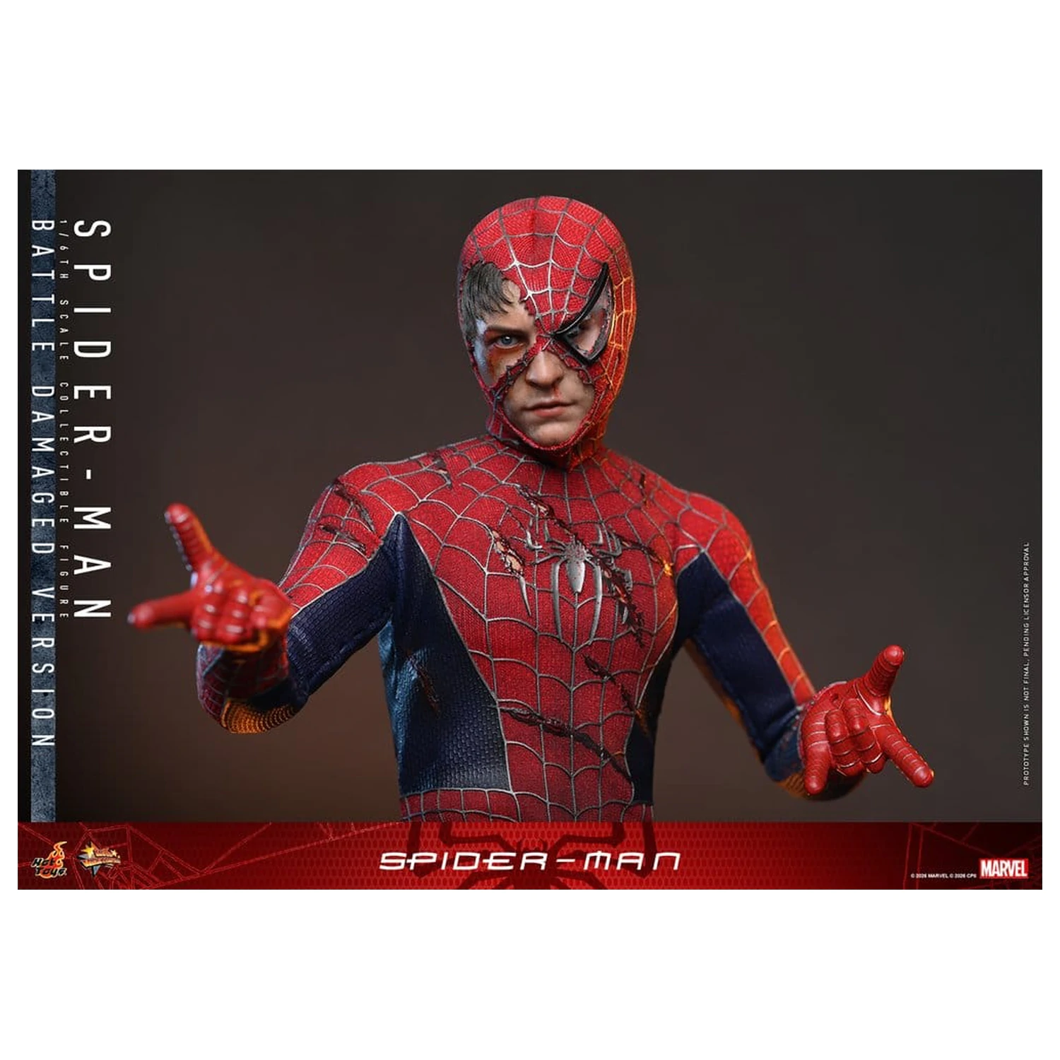 Spider-Man Movie Masterpiece akční figurka 1/6 Spider-Man (Battle Damaged Version) 30 cm fotografii produktu