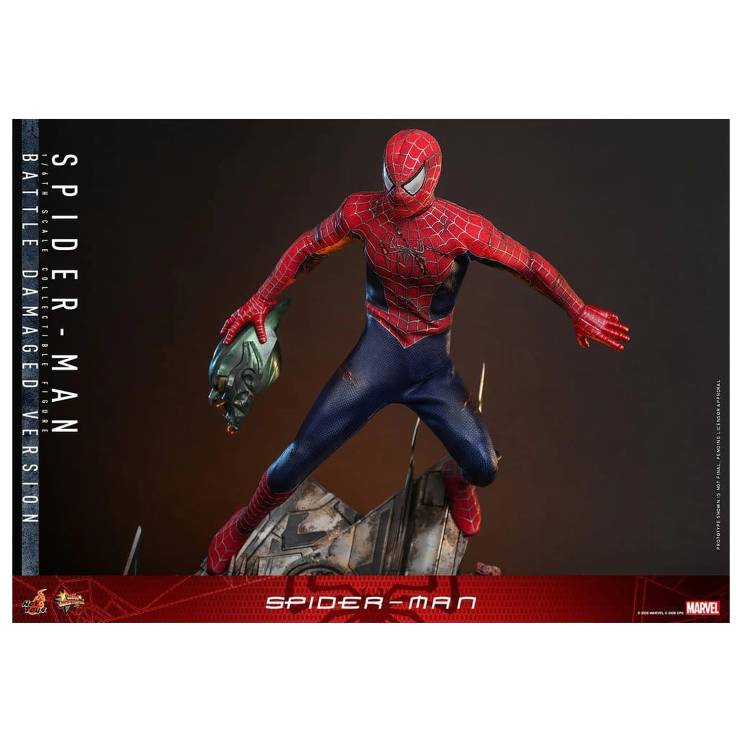 Spider-Man Movie Masterpiece akční figurka 1/6 Spider-Man (Battle Damaged Version) 30 cm fotografii produktu