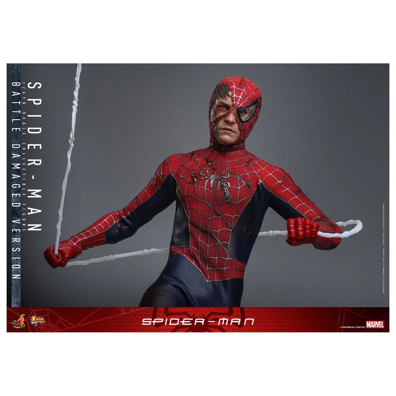 Spider-Man Movie Masterpiece akční figurka 1/6 Spider-Man (Battle Damaged Version) 30 cm fotografii produktu