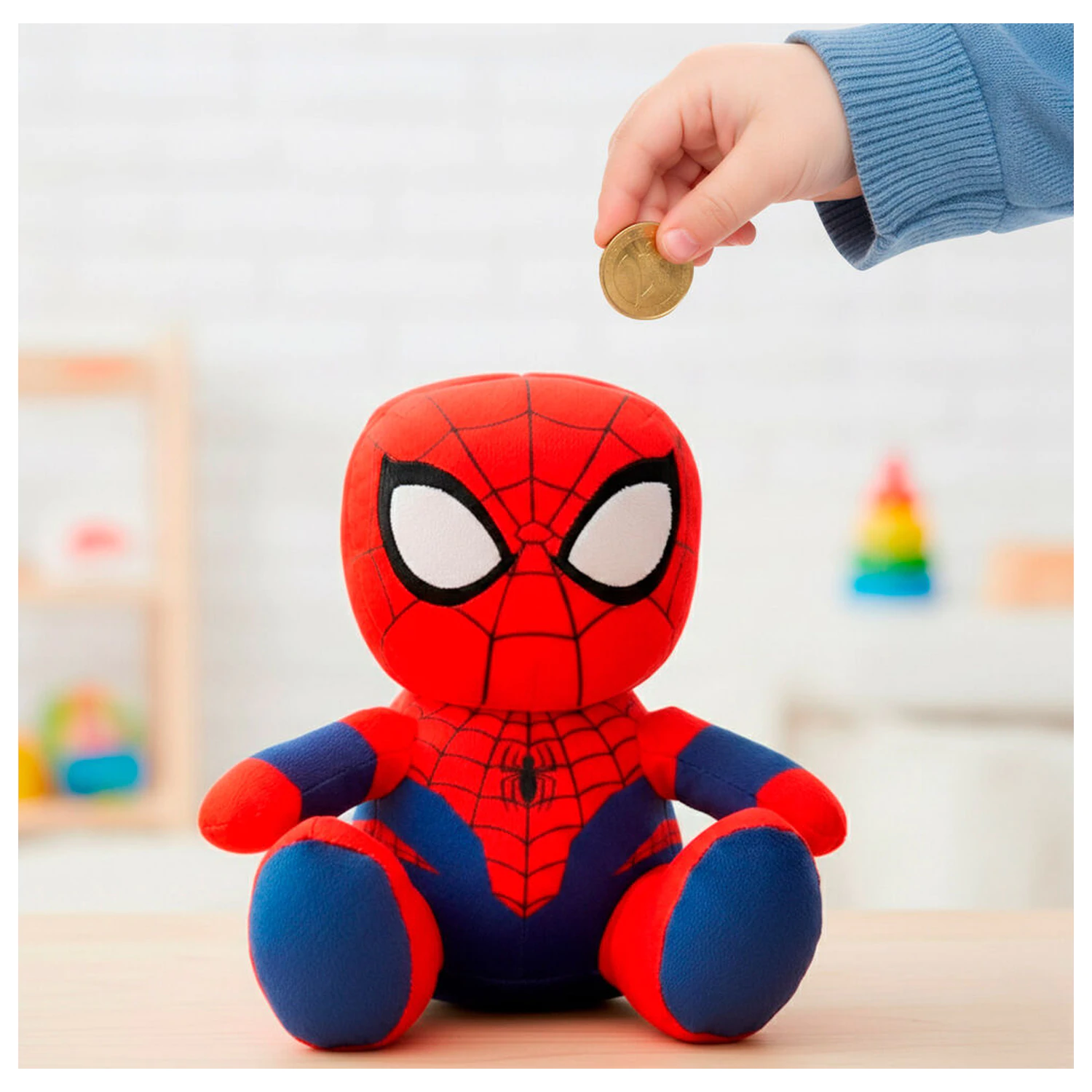 Marvel Spiderman plyšová kasička hračka 20cm fotografii produktu